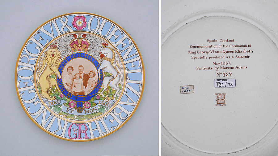 Тарелка Spode, созданная для короля Георга V, 1937 год