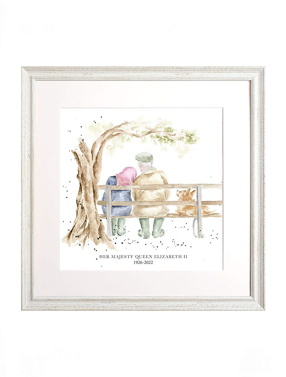 Елизавета II и принц Филипп на рисунке Ханны Дейл