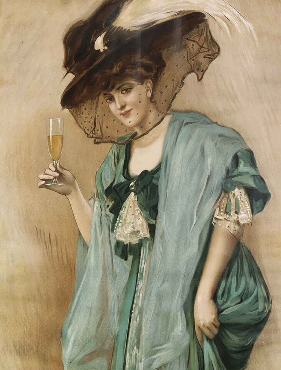 Дама с бокалом шампанского