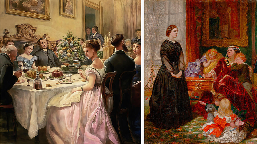 Торжественное застолье в 19 веке; Гувернантка