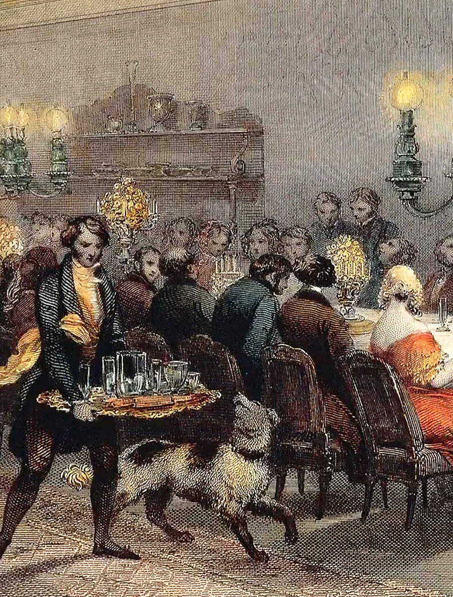 Общий стол в отеле Des Princes, Париж