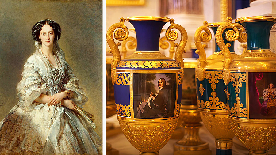 Императрица Мария Александровна и бронзовые вазы с росписью