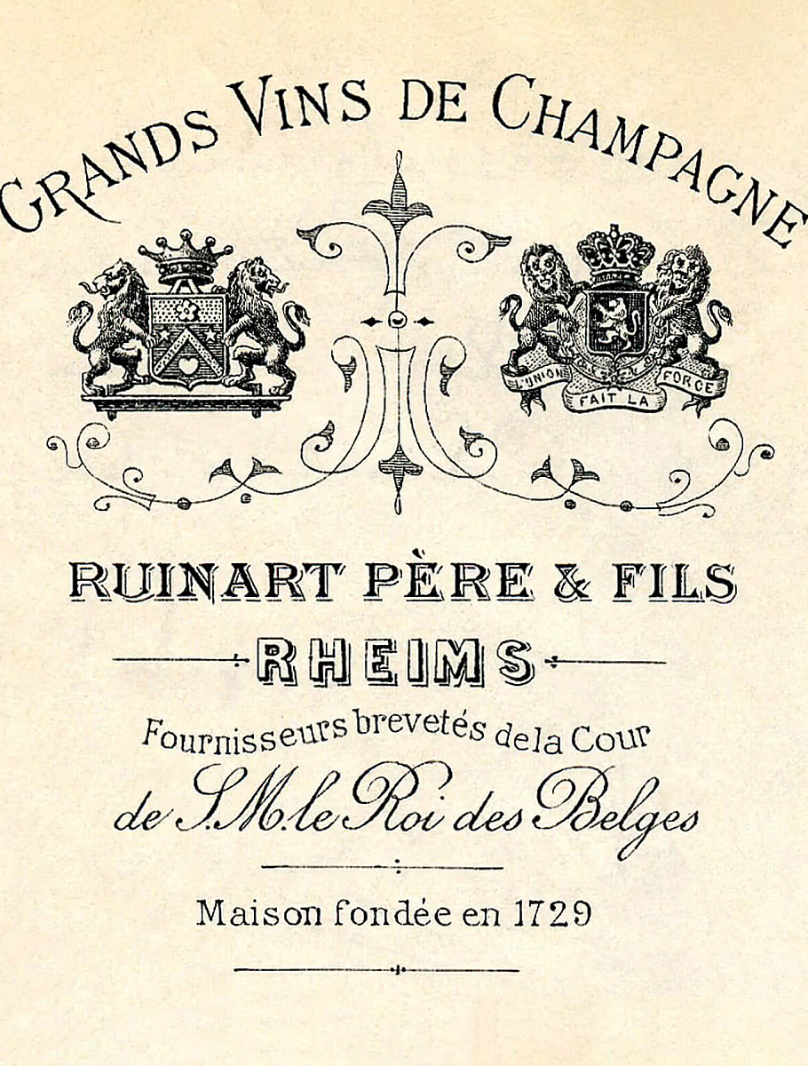 Одна из первых этикеток Ruinart