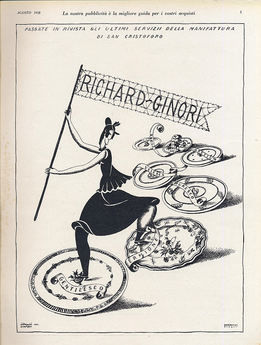 Реклама коллекции Джо Понти для Richard-Ginori