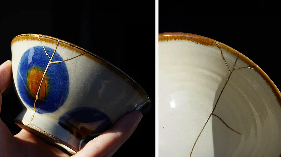 Шов с использованием порошка Кеши-фун