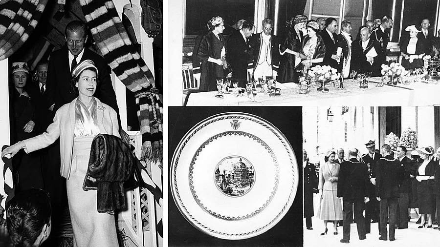 Королева Елизавета II; сервиз, созданный Vista Alegre для её величества