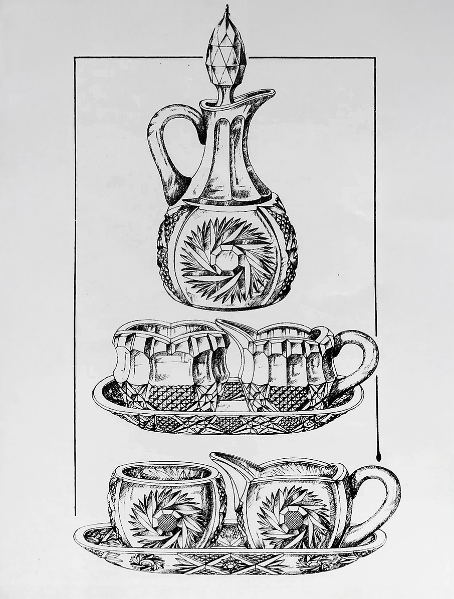 Буклет с изделиями из богемского стекла