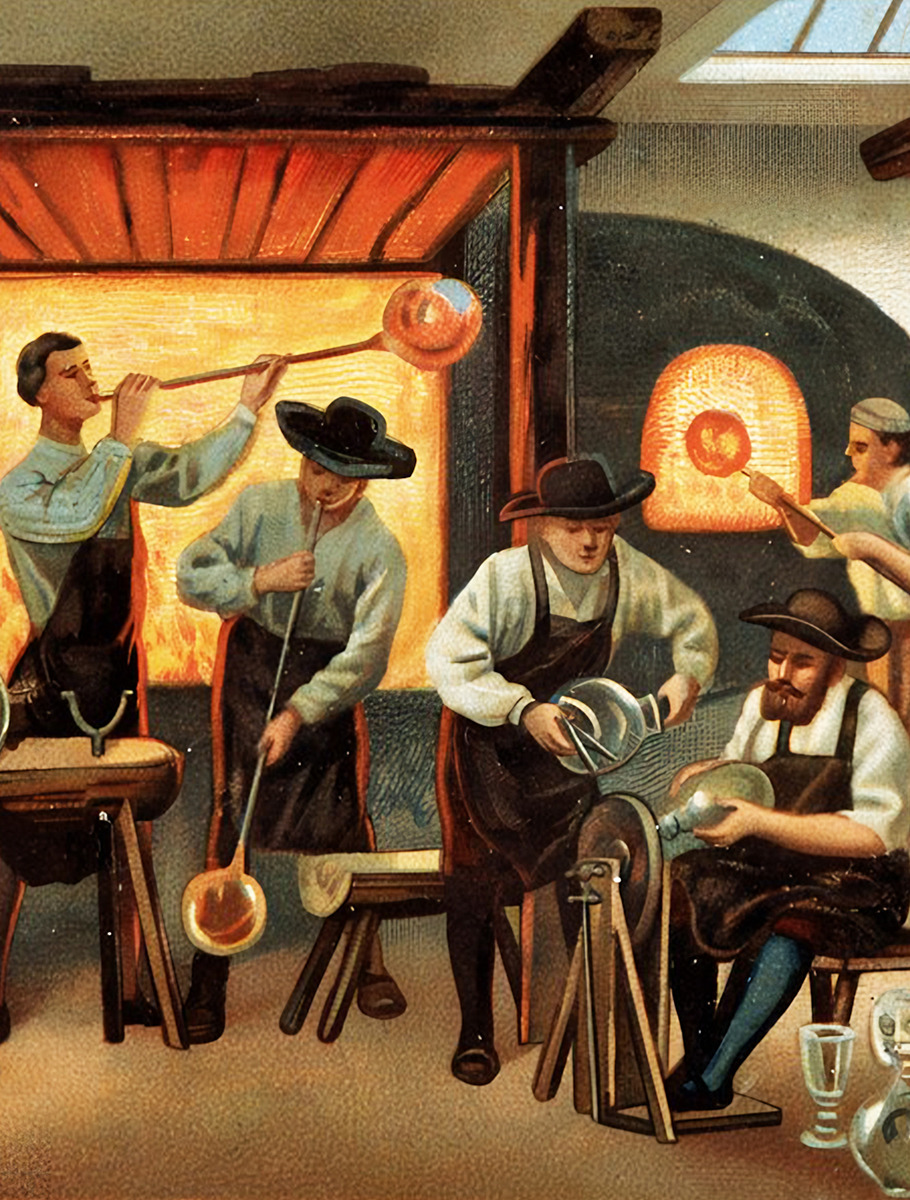 Производство богемского стекла