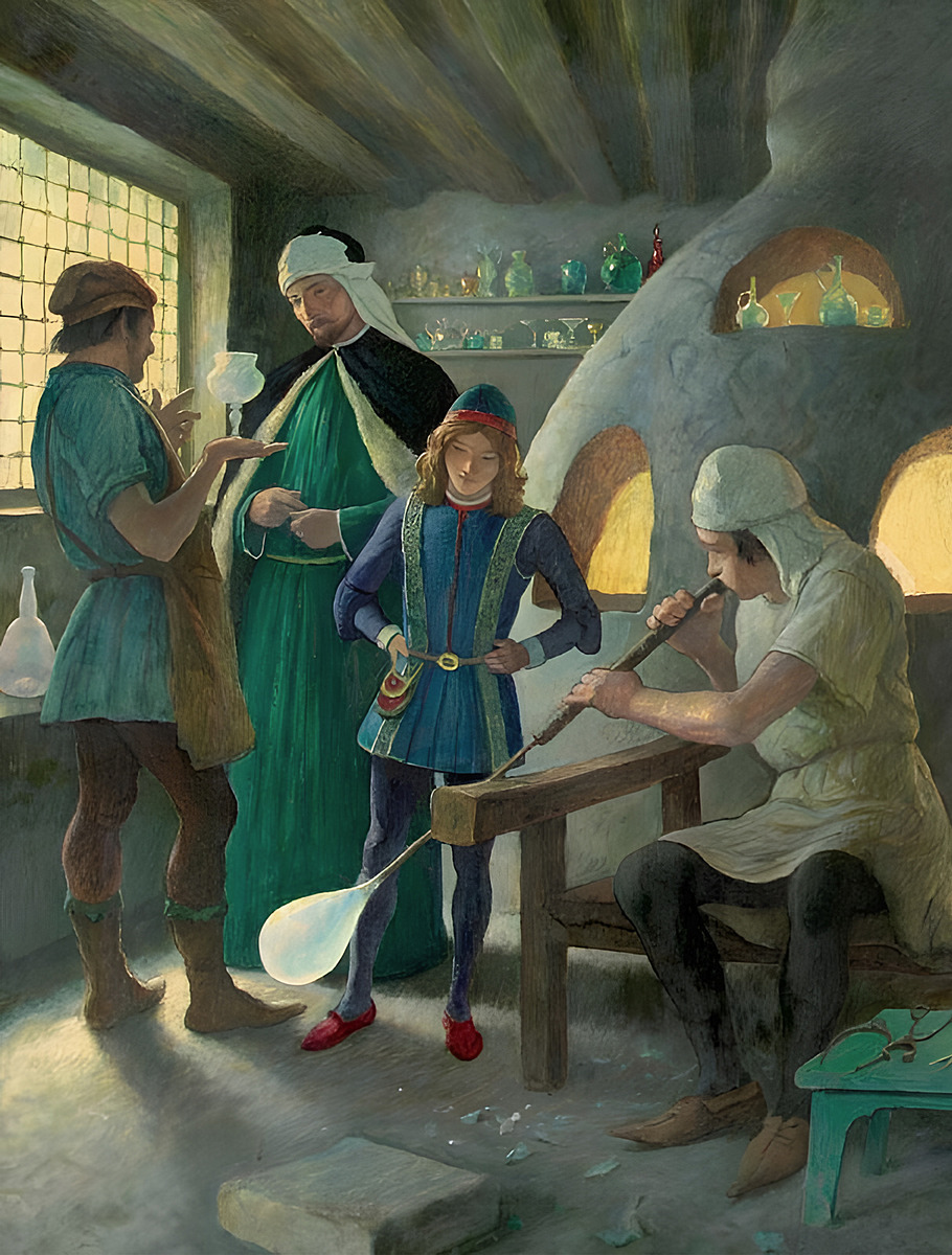 Производство венецианского стекла