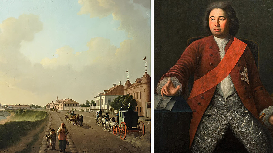 Картина «Окраина Петербурга у фарфорового завода», Бенжамин Патерсен, 1793 г; Иван Черкасов