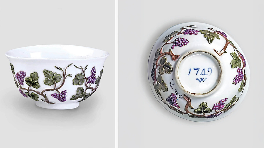 Чаша с виноградной лозой, 1749 год, Дмитрий Виноградов