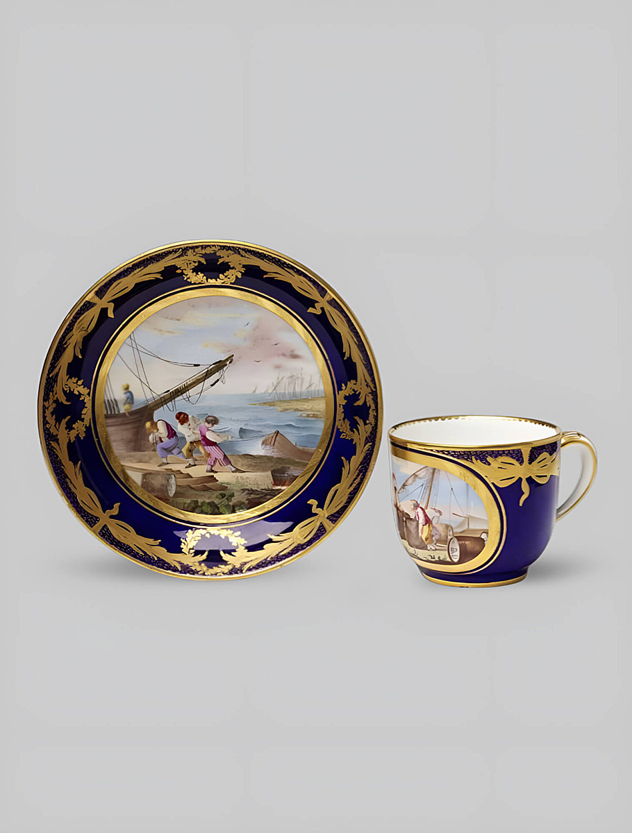 Блюдо и чашка, 1768г. Севр