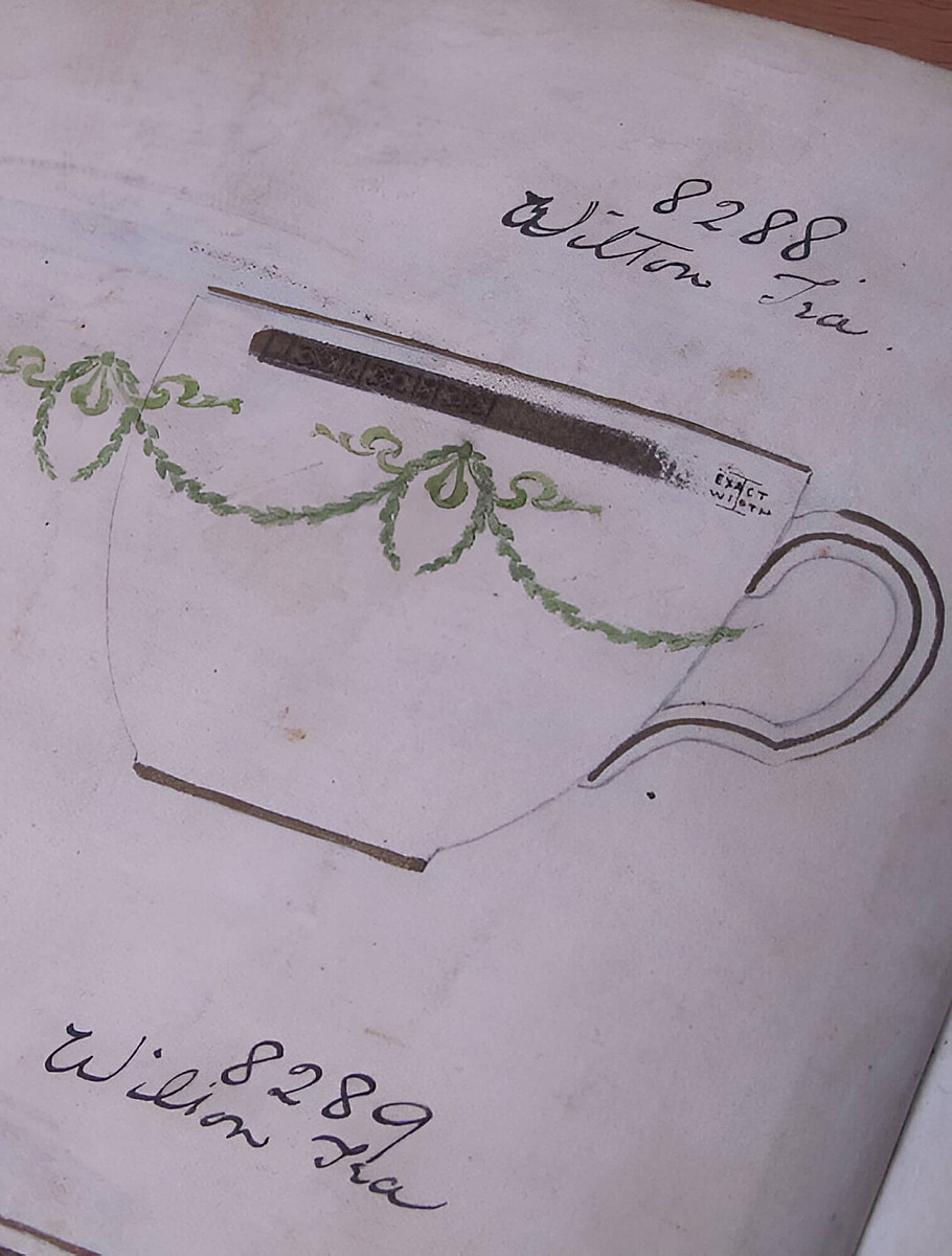 Эскиз коллекции для Титаника из книги с образцами Дерби 1911 г.