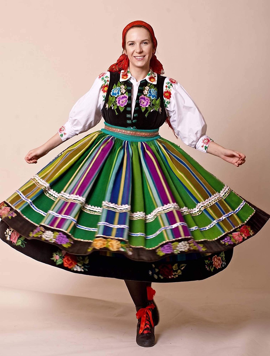 Польский традиционный народный костюм из Ловича
