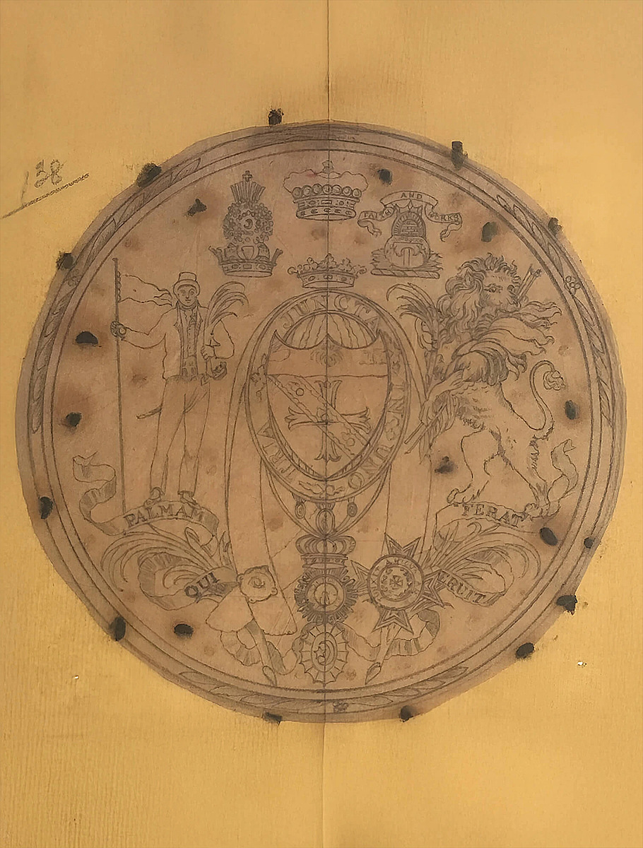 Эскиз тарелки из сервиза Нельсона