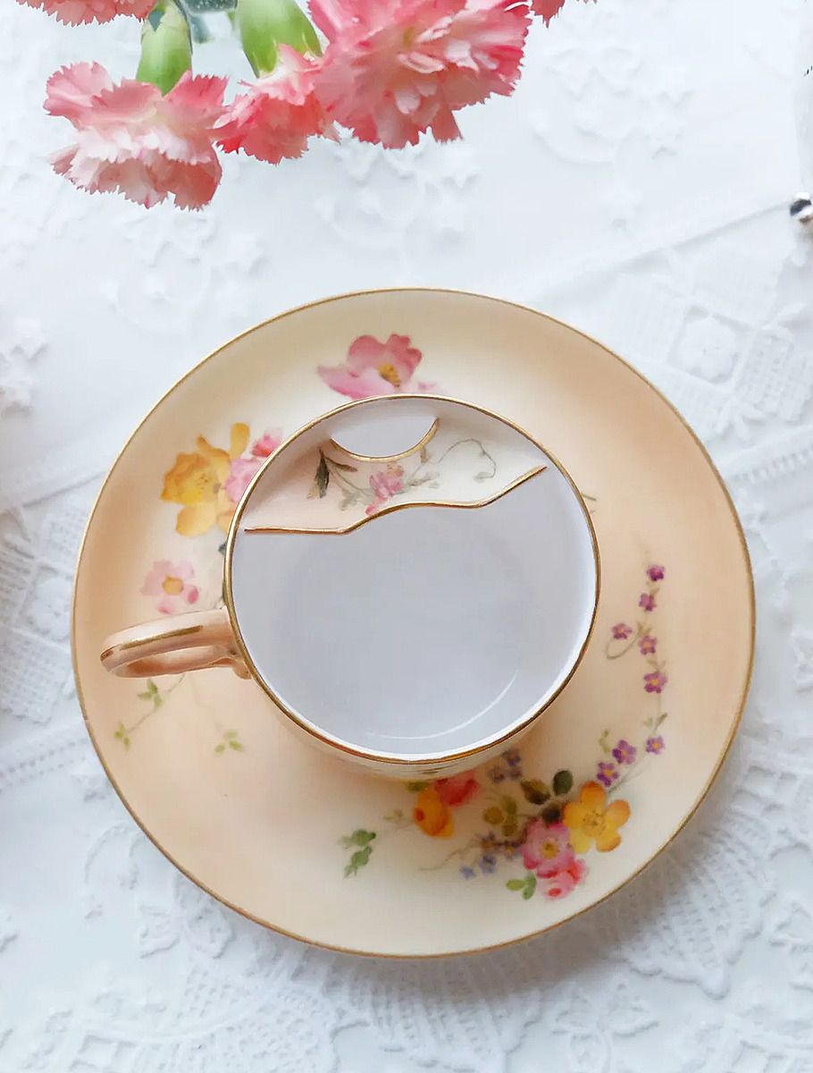 Чайная пара, blush ivory