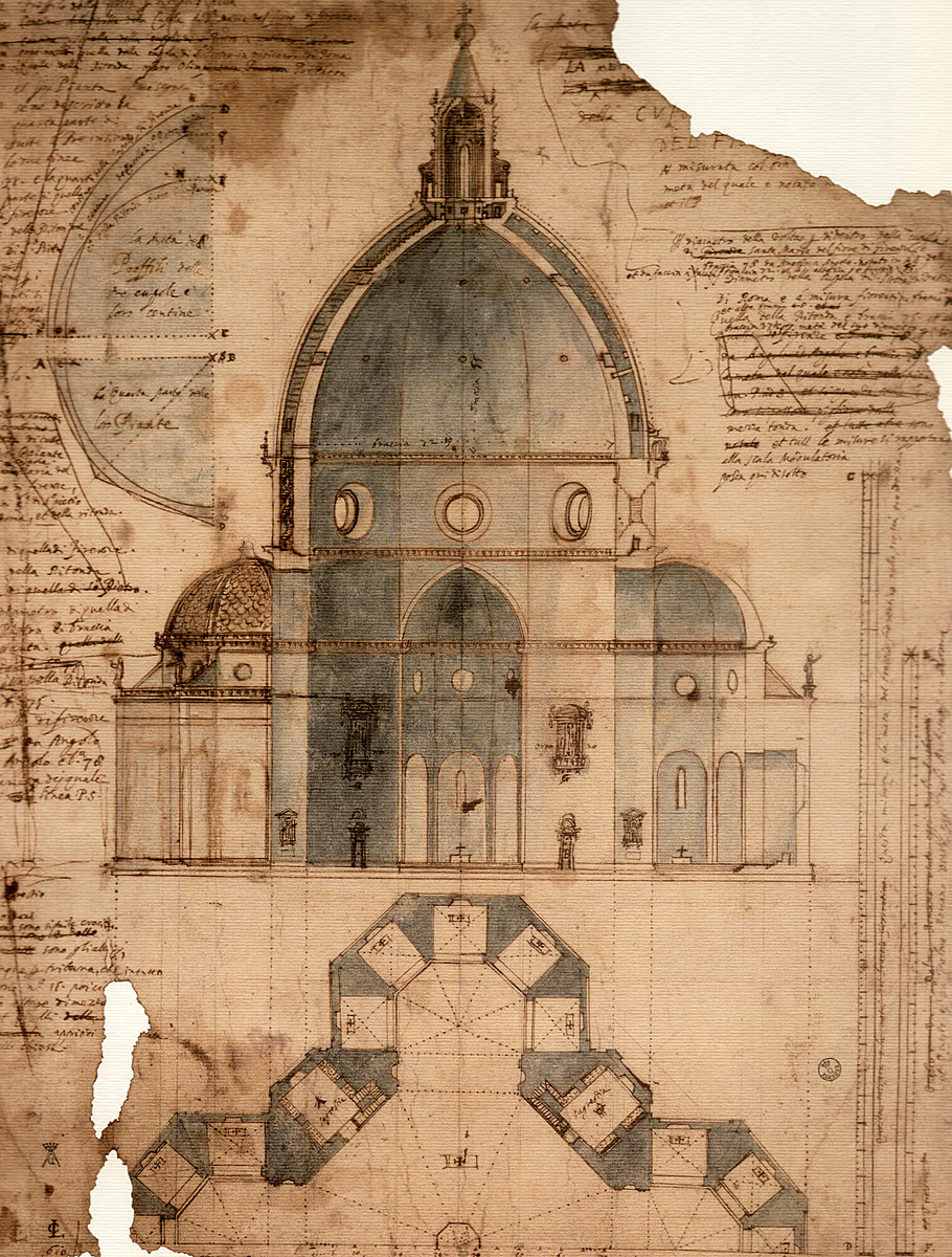 Эскиз собора собора Санта-Мария-дель-Фьоре