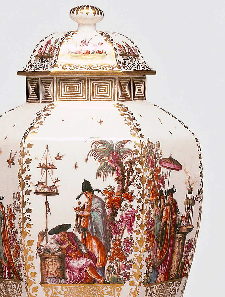 Ваза Meissen в стиле шинузари
