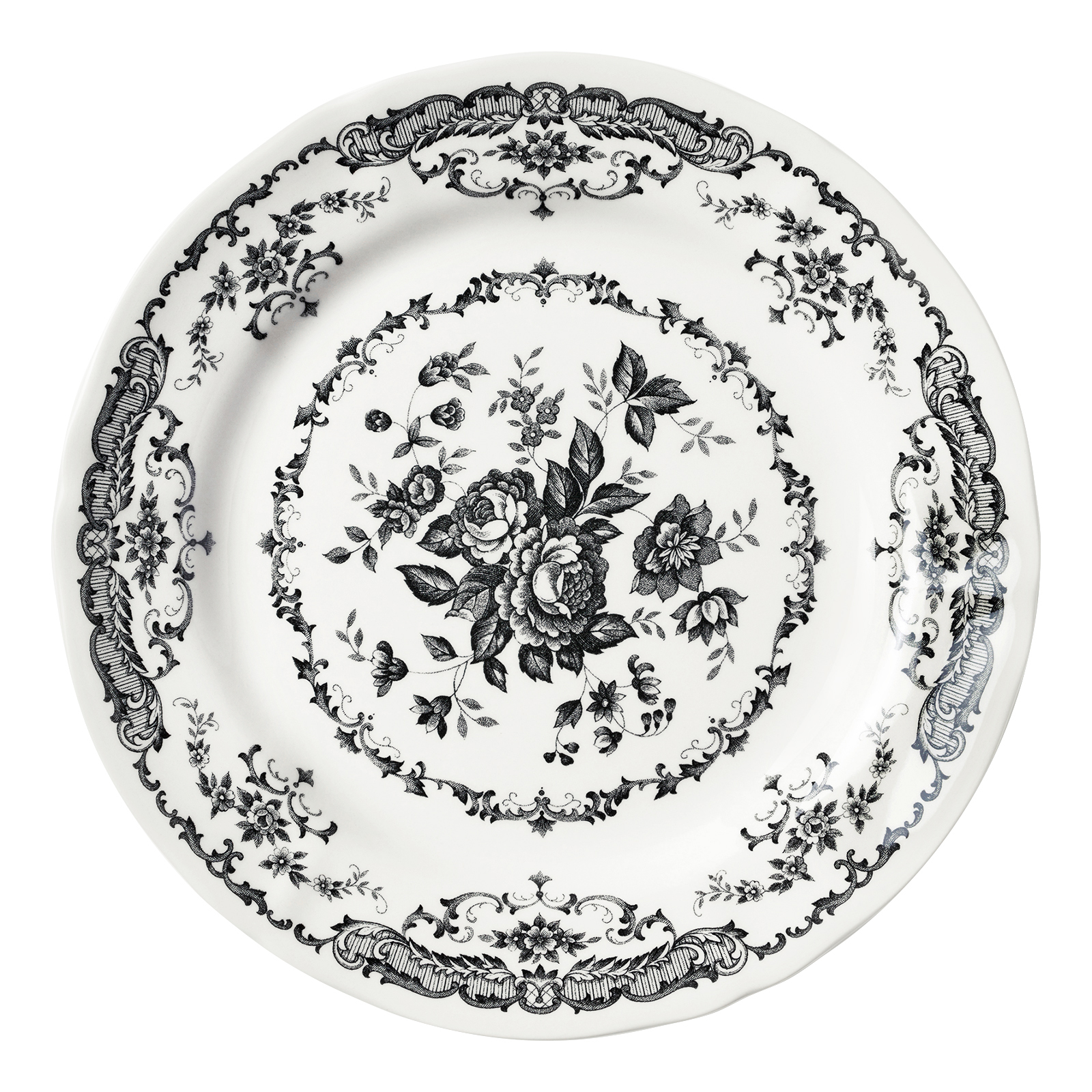 Обеденная тарелка Rose Black, 26 см