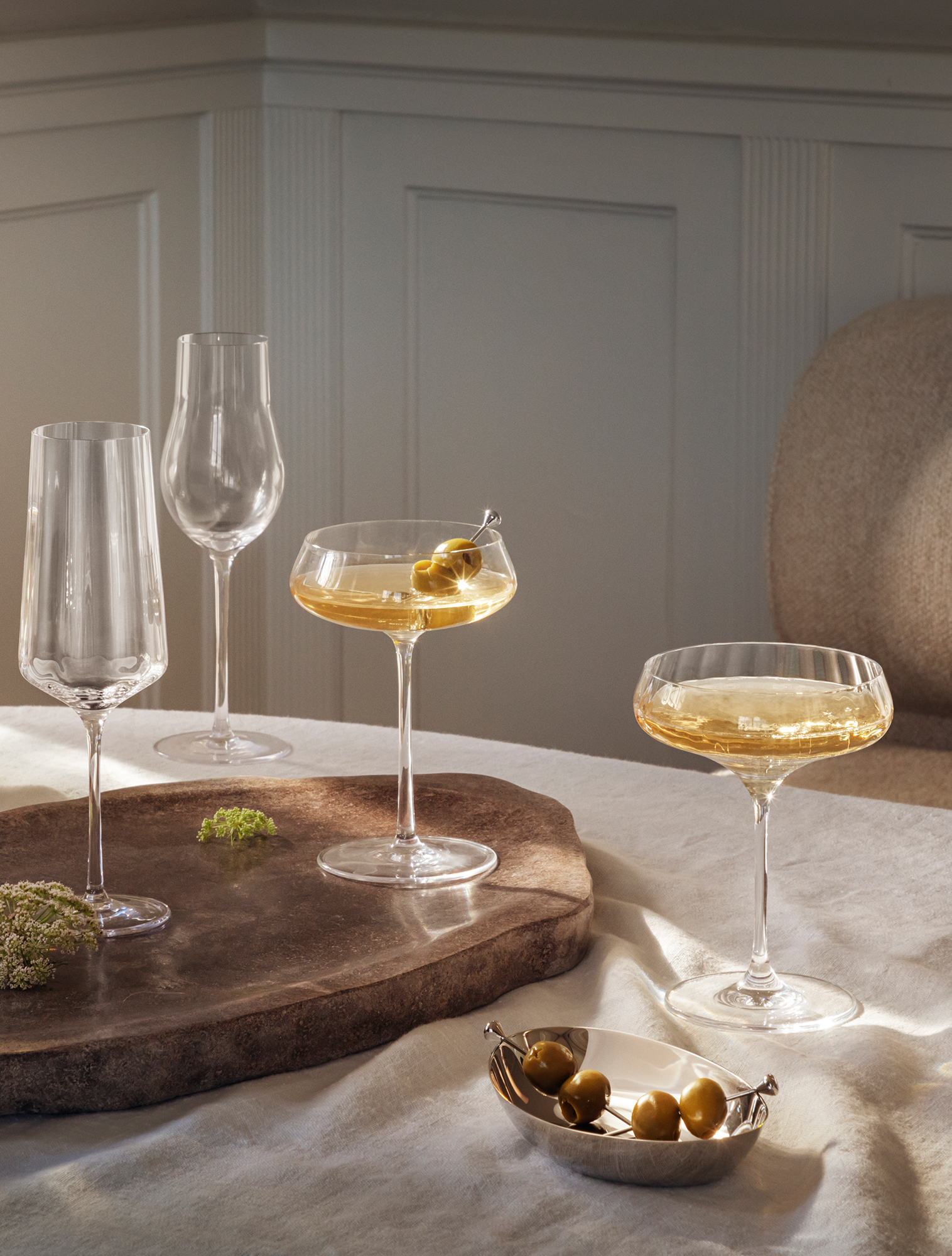 Набор из 2 бокалов для шампанского и мартини Bernadotte, 200 мл от Georg Jensen