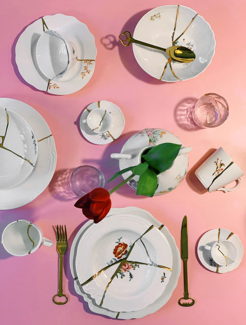 Суповая тарелка Kintsugi, 24 см от Seletti