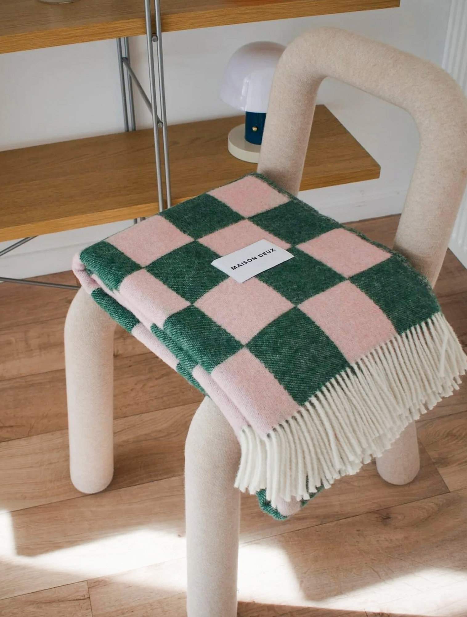 Плед Checkerboard, 130х200 см от Maison Deux
