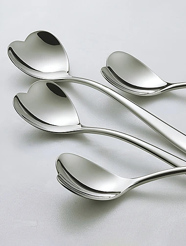 Набор из 4 десертных ложек Big Love, 17 см