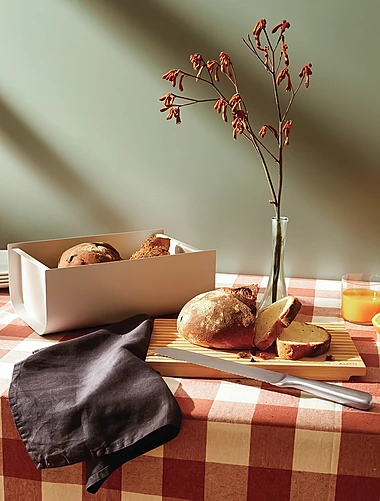 Хлебница с разделочной доской Mattina, 34x14 см