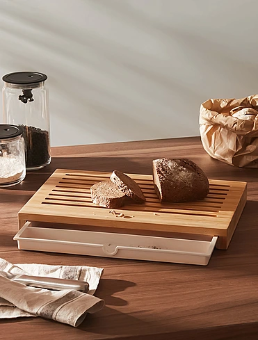 Разделочная доска для хлеба с поддоном Sbriciola, 42x27 см