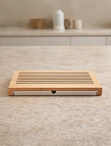 Разделочная доска для хлеба с поддоном Sbriciola, 42x27 см