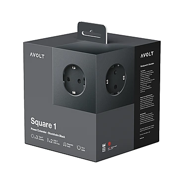 Удлинитель Square One с USB-C и 3 розетками, 1,8 м