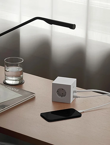 Удлинитель Square One с USB-C и 3 розетками, 1,8 м