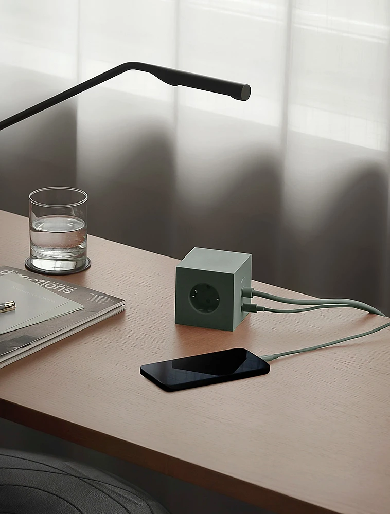 Удлинитель Square One с USB-C и 3 розетками, 1,8 м от Avolt