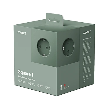 Удлинитель Square One с USB-C и 3 розетками, 1,8 м