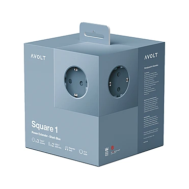 Удлинитель Square One с USB-C и 3 розетками, 1,8 м