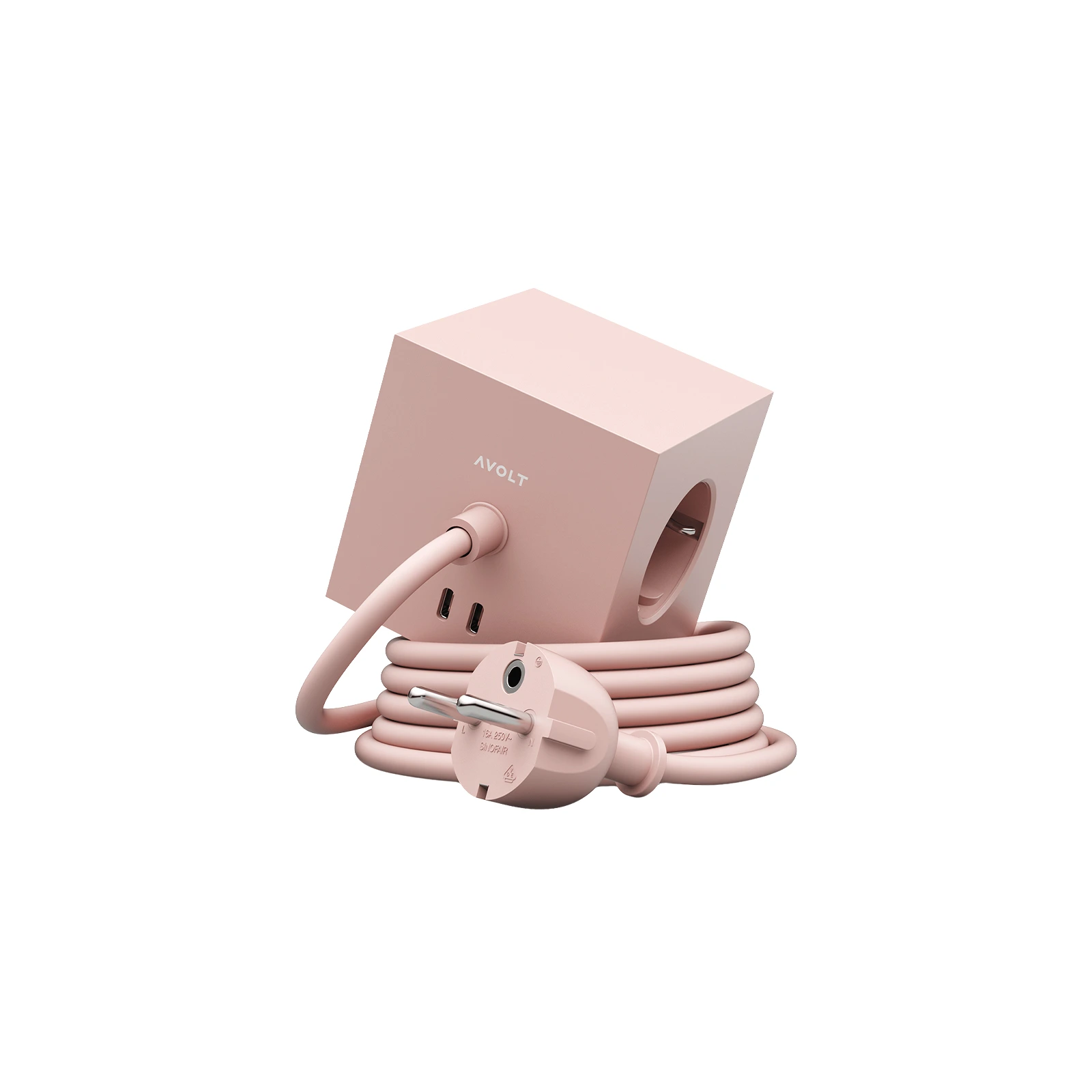 Удлинитель Square One с USB-C и 3 розетками, 1,8 м