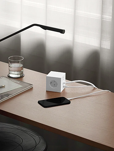 Удлинитель Square One с USB-C и 3 розетками, 1,8 м