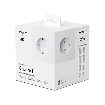 Удлинитель Square One с USB-C и 3 розетками, 1,8 м