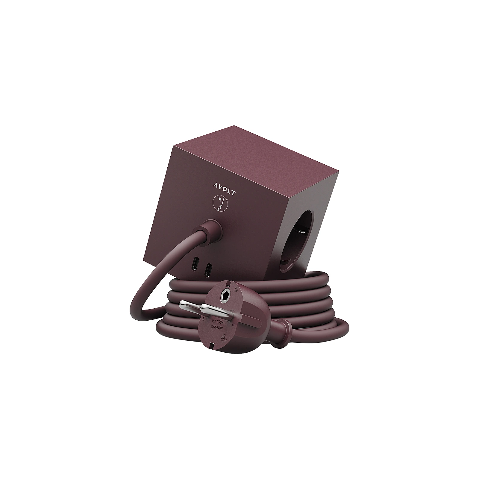 Удлинитель Square One с USB-C и 3 розетками, 1,8 м