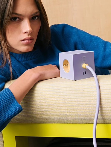 Удлинитель Square One с USB-C и 3 розетками, 1,8 м