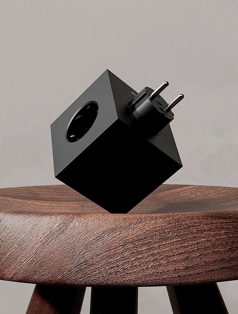 Разветвитель Square Two с USB-C и 3 розетками, 7,5х7,5 см от Avolt