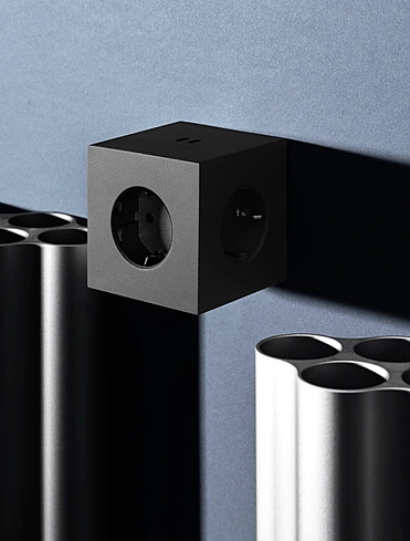 Разветвитель Square Two с USB-C и 3 розетками, 7,5х7,5 см