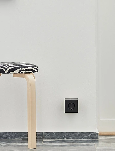 Разветвитель Square Two с USB-C и 3 розетками, 7,5х7,5 см