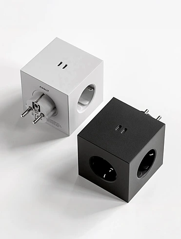 Разветвитель Square Two с USB-C и 3 розетками, 7,5х7,5 см