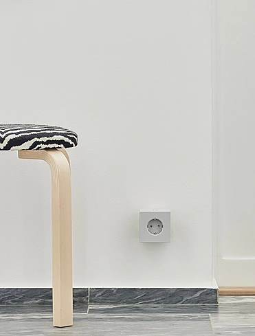 Разветвитель Square Two с USB-C и 3 розетками, 7,5х7,5 см