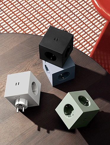 Разветвитель Square Two с USB-C и 3 розетками, 7,5х7,5 см