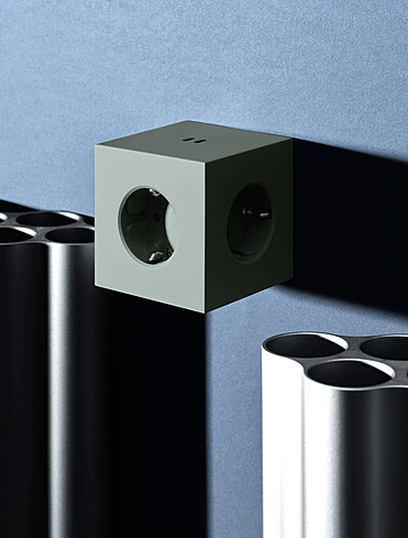 Разветвитель Square Two с USB-C и 3 розетками, 7,5х7,5 см