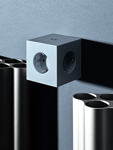 Разветвитель Square Two с USB-C и 3 розетками, 7,5х7,5 см