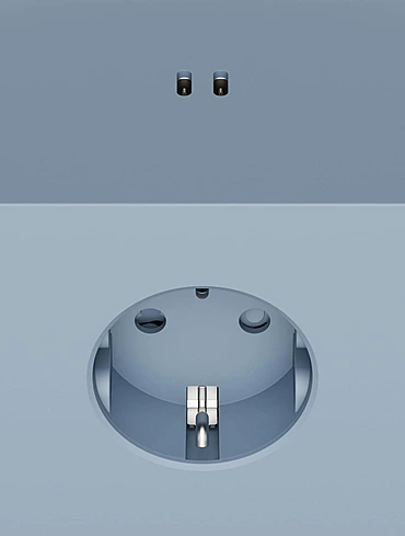 Разветвитель Square Two с USB-C и 3 розетками, 7,5х7,5 см