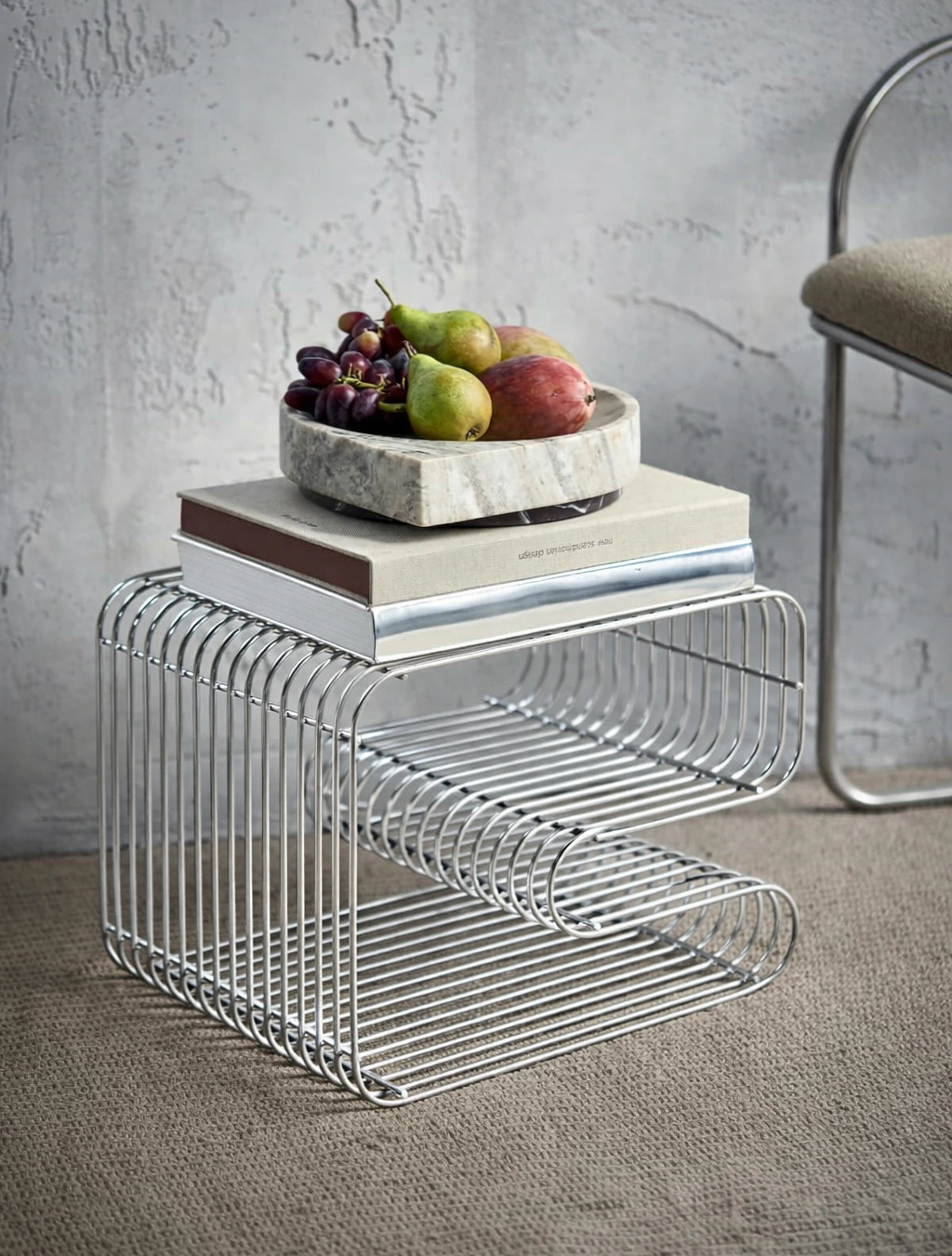 Журнальный стол со съёмным подносом Curva, 33x32,5x43,5 см